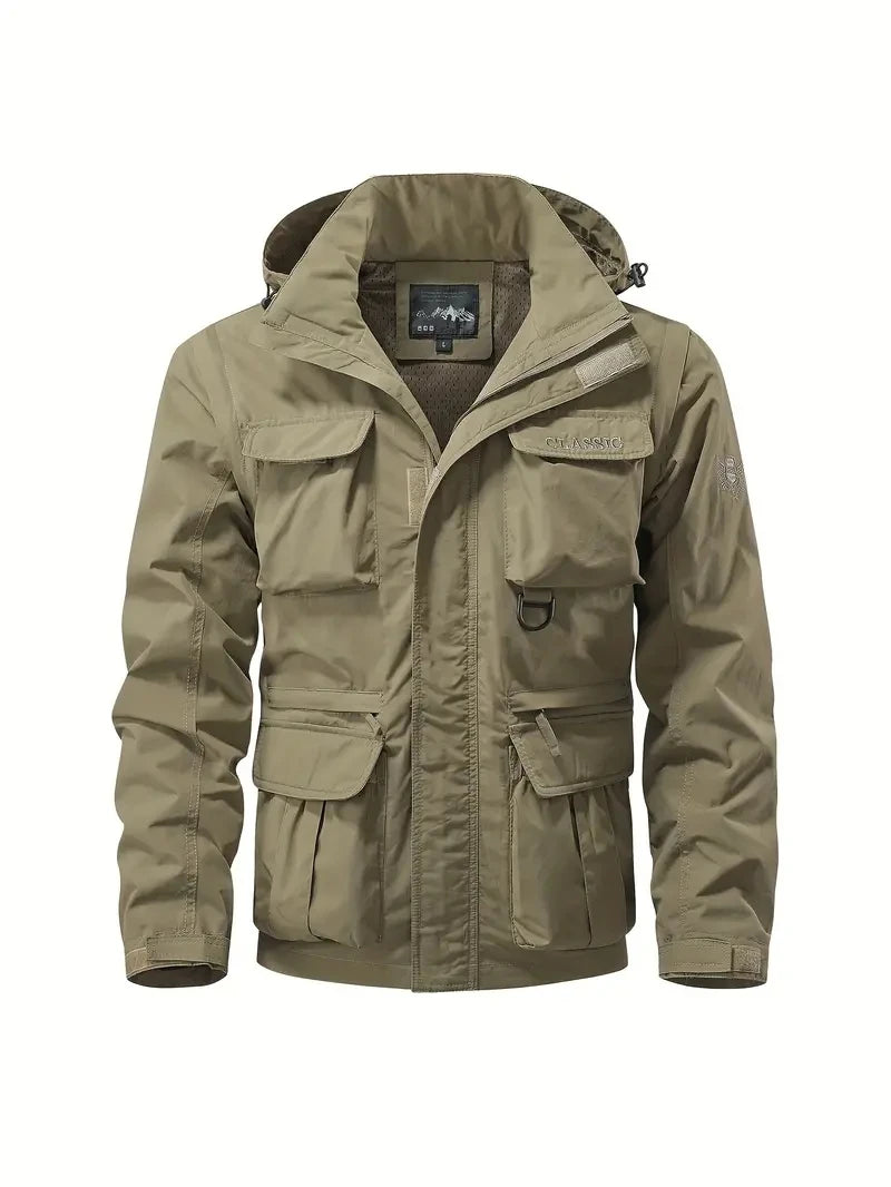 Men's Detachable Cargo Waterproof Jacket