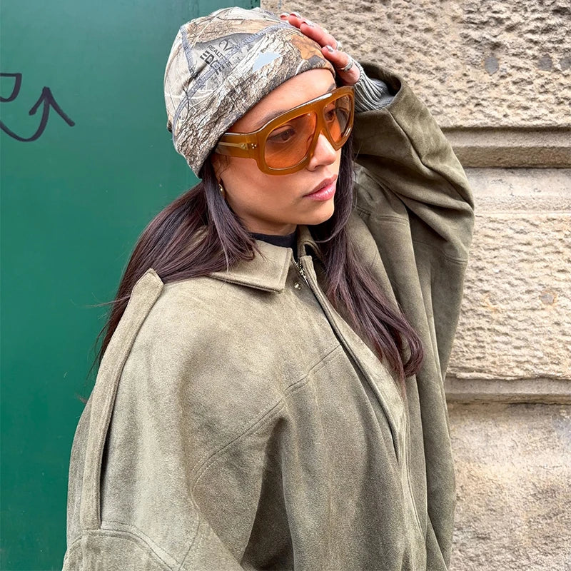 Women's Loose-Fitted Bomber Jacket