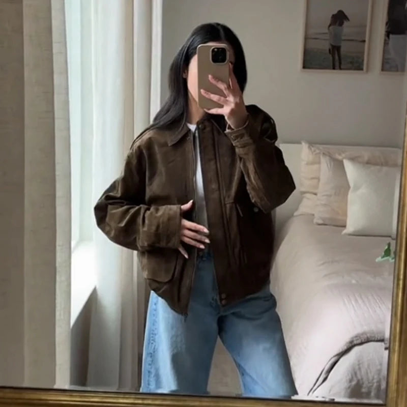 Women's Suede Autumn Jacket