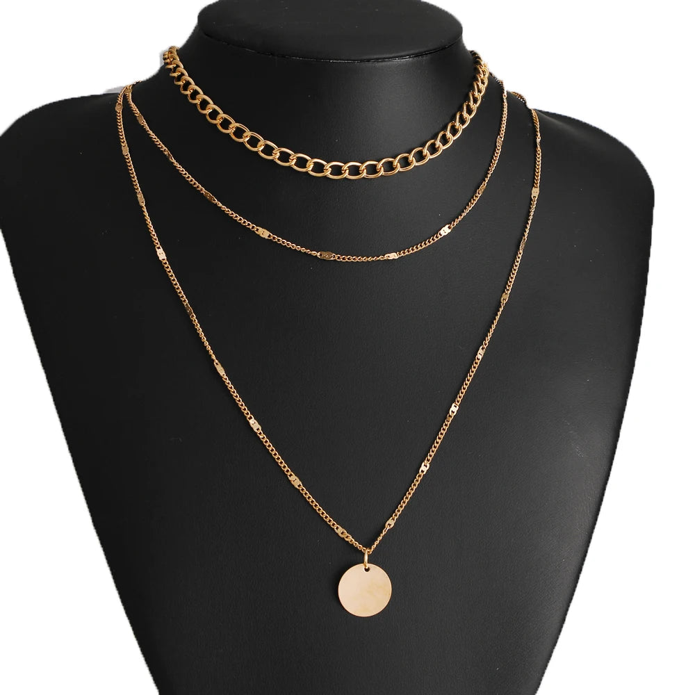 Women's Golden Bohemian Multilayer Necklace