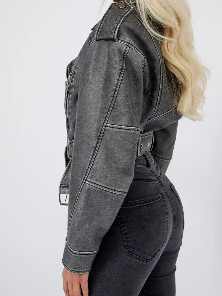 Women's Vintage Style Leather Jacket