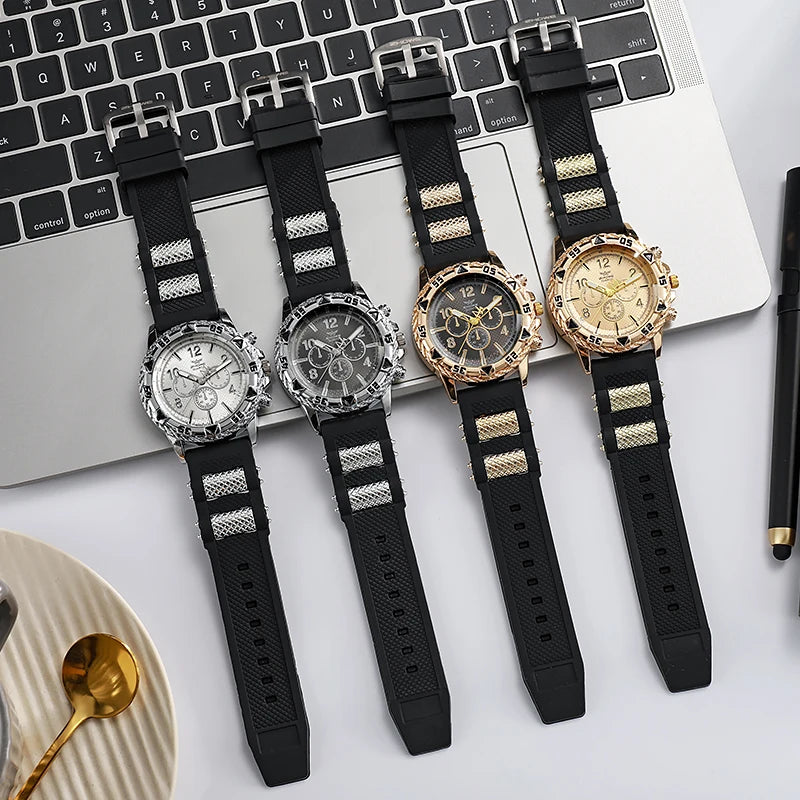 Men's Silicone Strap Wrist Watch