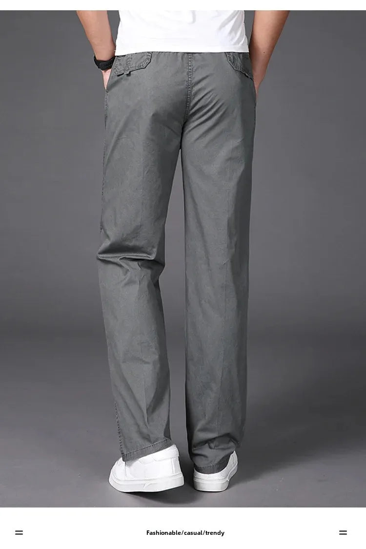 Men's Straight Loose Fit Khaki Pants
