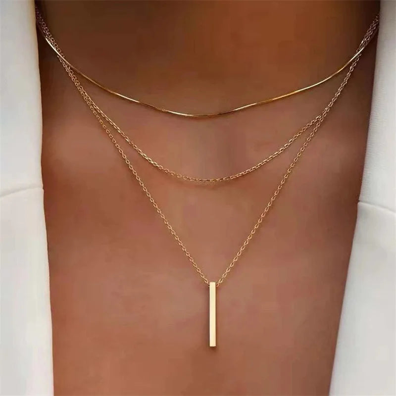 Women's Lariat Pendant Multilayer