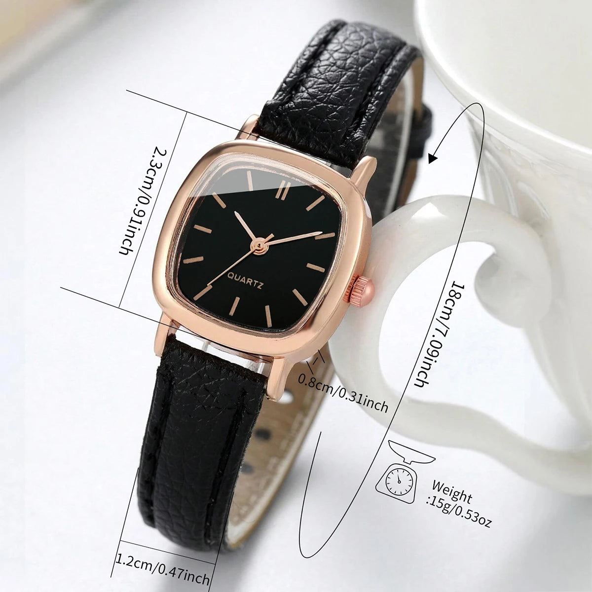 Women's Leather Strap Wrist Watch