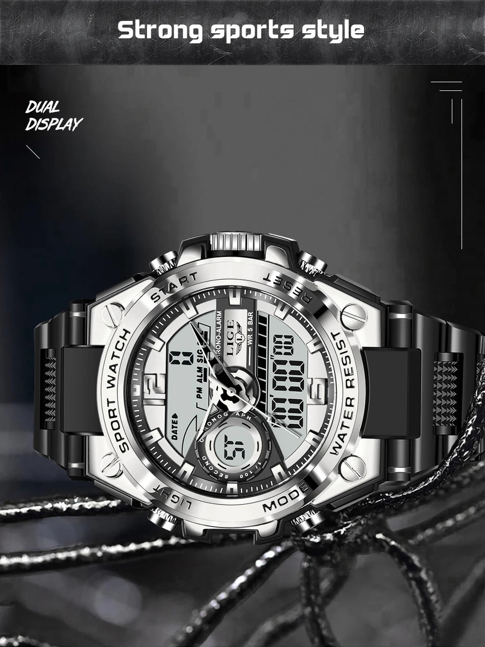 Men's Military Style Bulky Wrist Watch