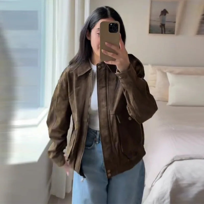 Women's Suede Autumn Jacket