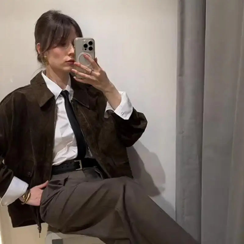Women's Suede Autumn Jacket