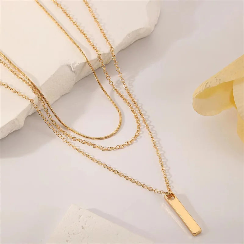 Women's Lariat Pendant Multilayer