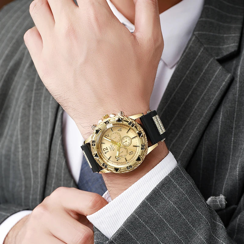 Men's Silicone Strap Wrist Watch
