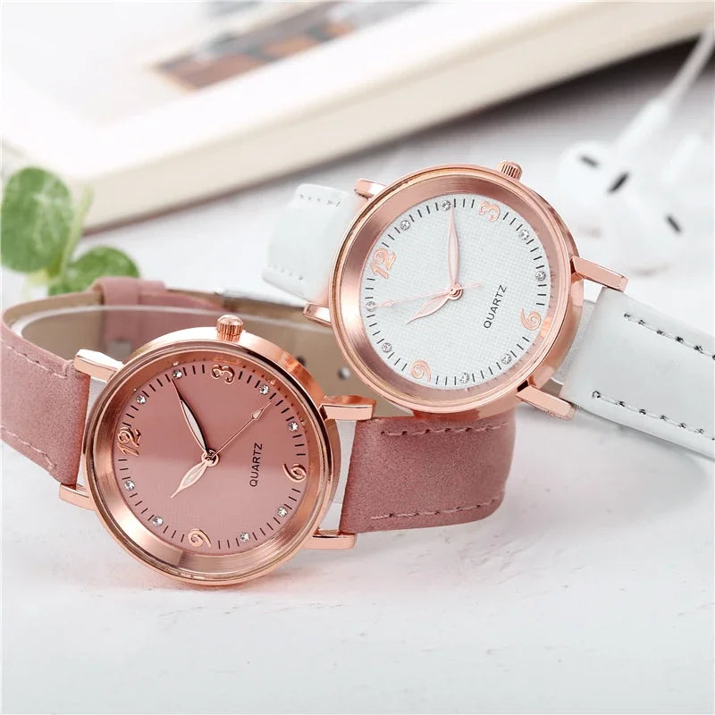 Women's Suede Wrist Watch