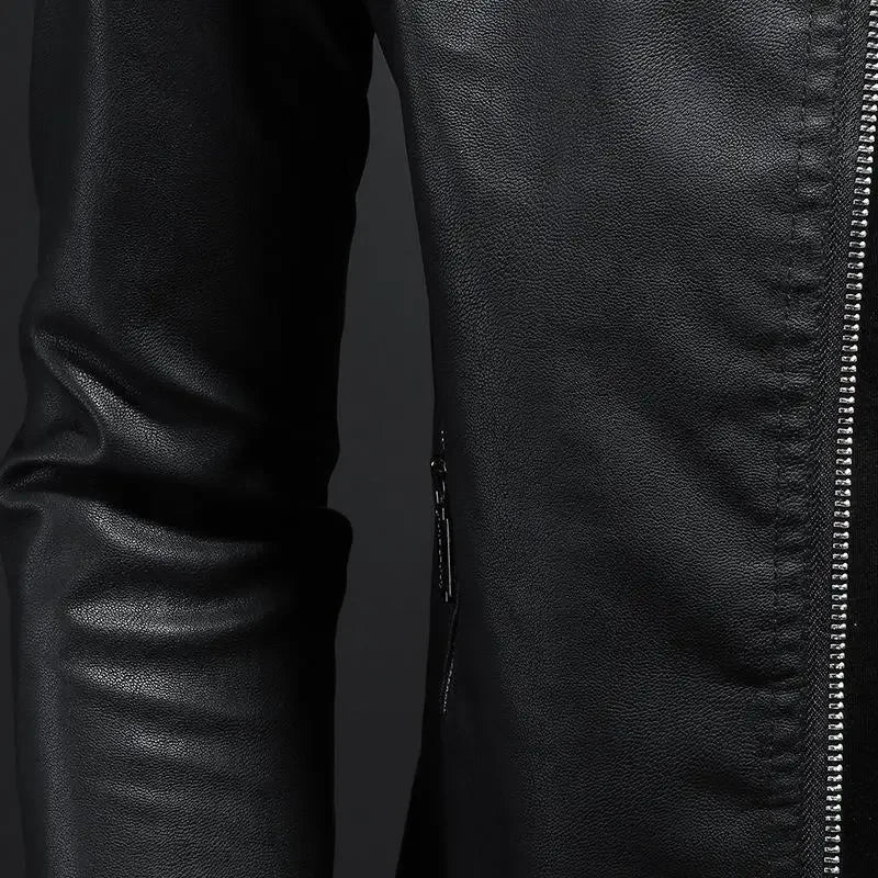 Men's Fitted Biker Leather Jacket