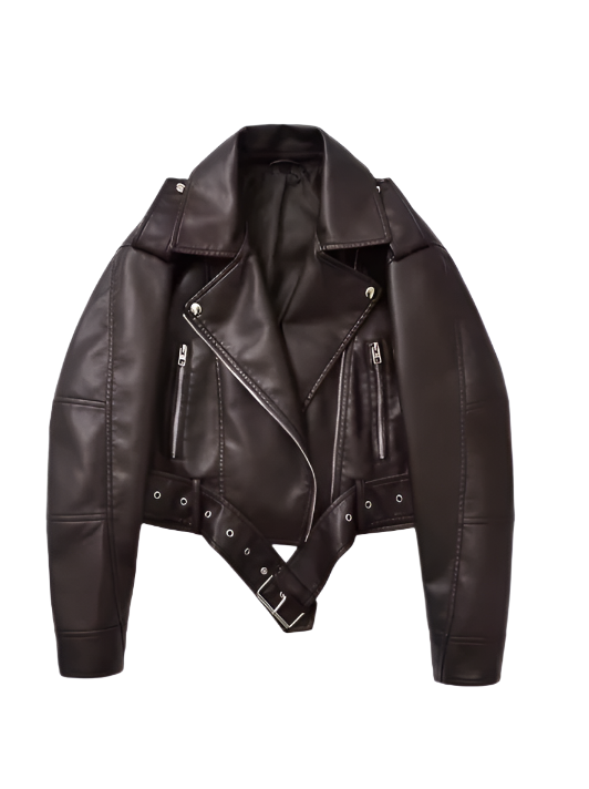 Women's Vintage Brown Leather Jacket