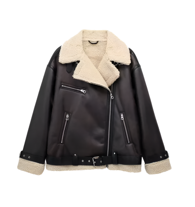 Women's Wool Leather Jacket