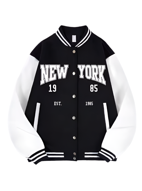Women's Varsity Letter Print Jacket