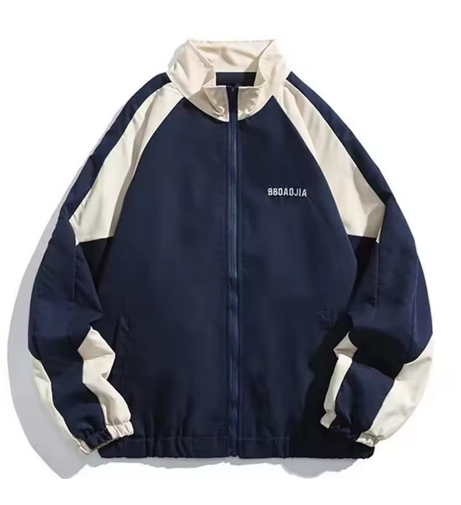 Men's Retro Varsity Windbreaker Jacket