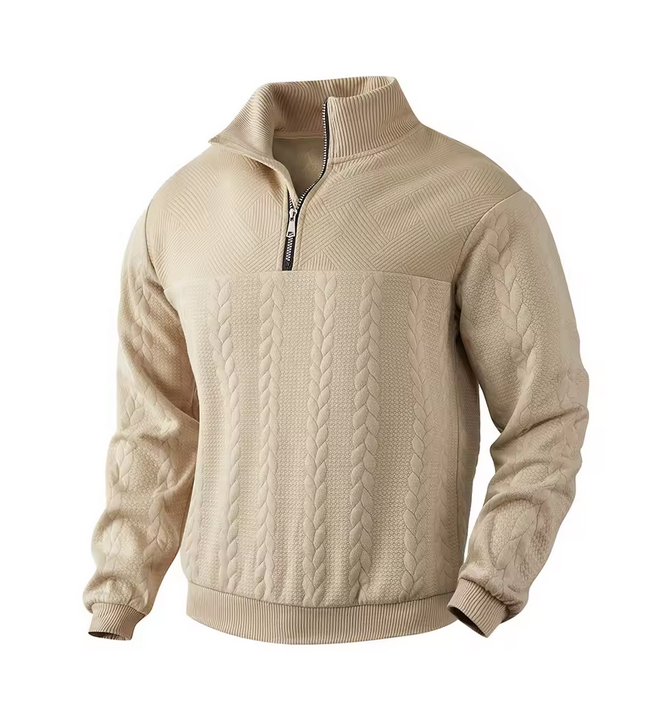 Men's Knitted Fleece ZIp up Hoodie