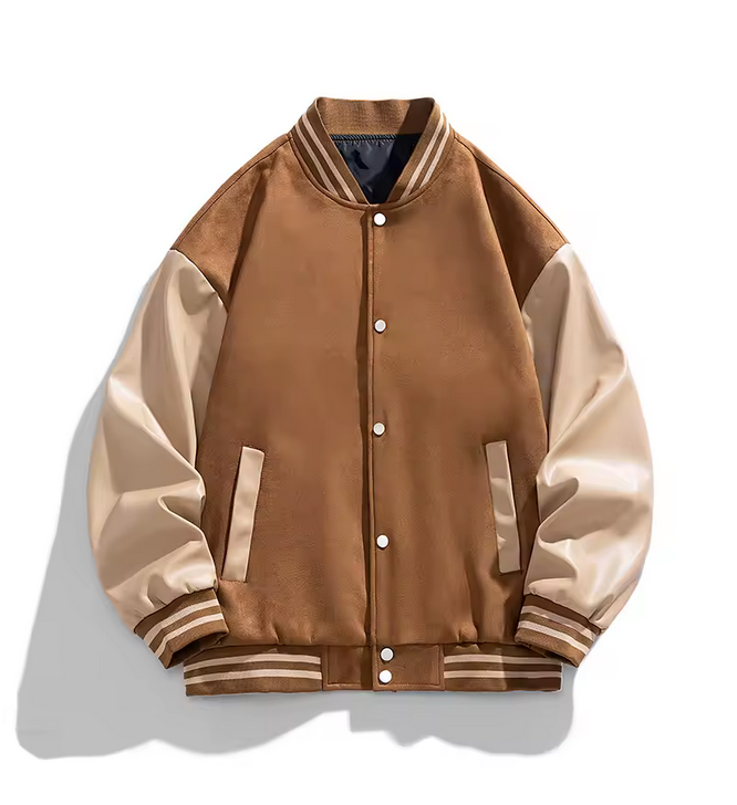 Men's Leather Sleeve Varsity Jacket