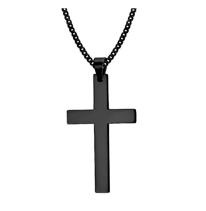 Men's Christian Cross Minimalist Stainless Steel Necklace