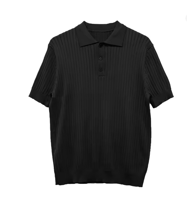 Men's Knitted Collared Shirt