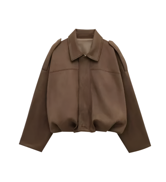 Women's Loose-Fitted Bomber Jacket