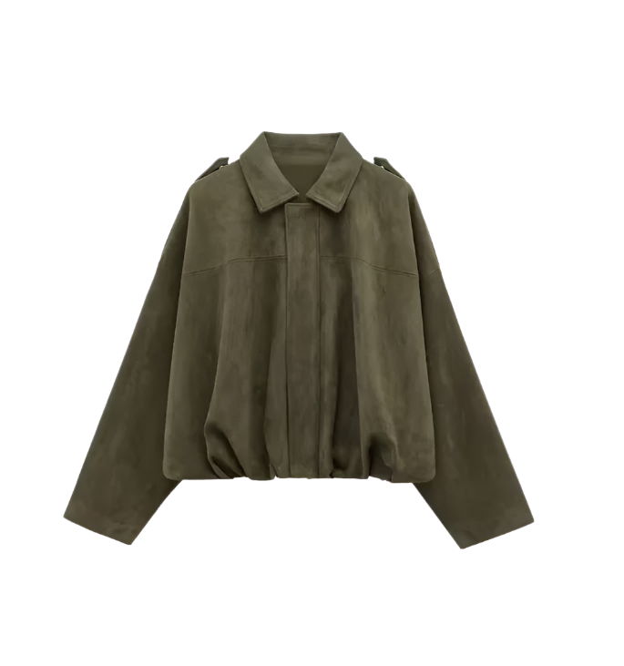 Women's Loose-Fitted Bomber Jacket