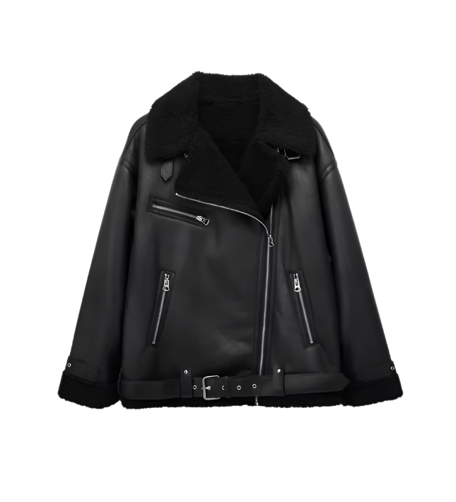 Women's Wool Leather Jacket