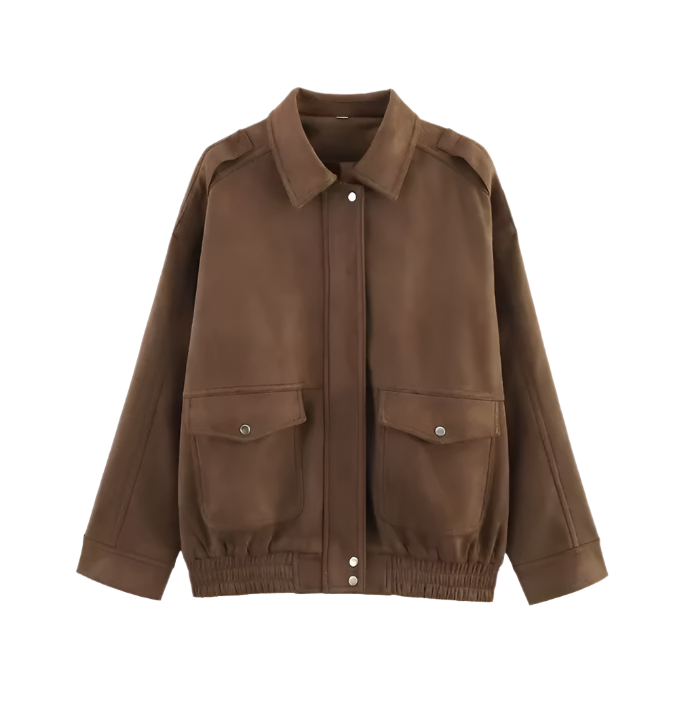 Women's Suede Button Jacket