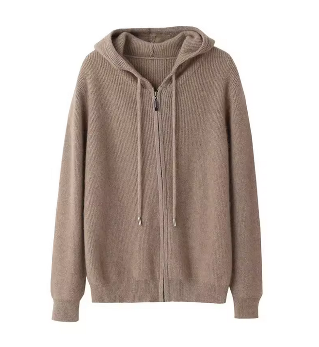 Women's Knitted Zip up Hoodie