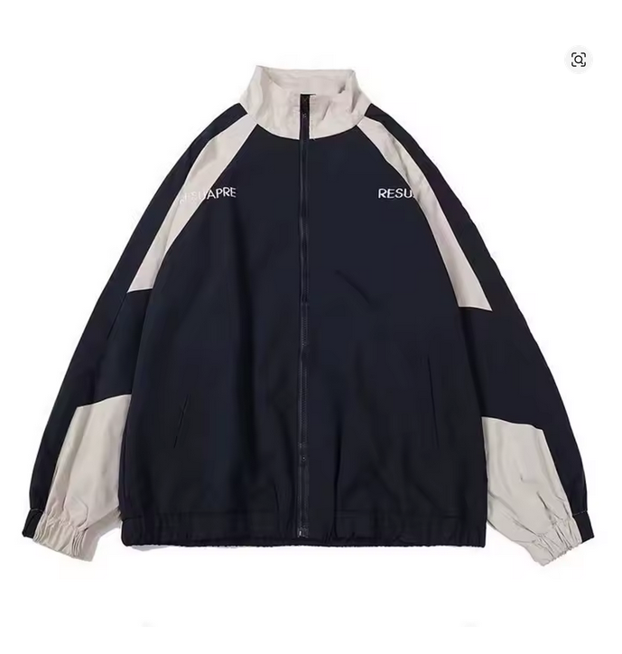 Men's Retro Varsity Windbreaker Jacket
