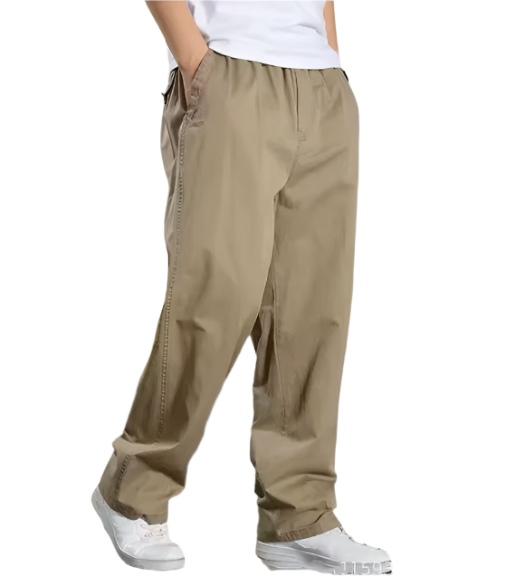 Men's Straight Loose Fit Khaki Pants