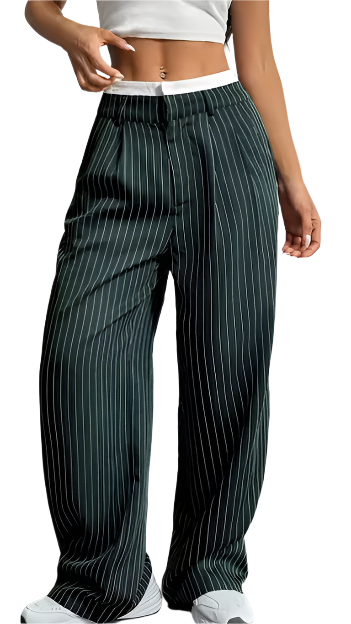 Women's Striped Loose Fit Pants