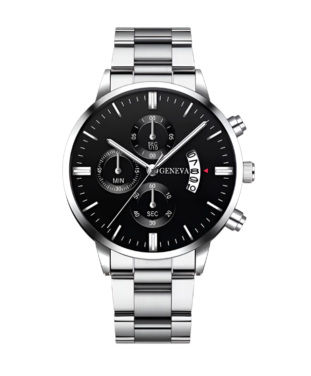 Men's Silver Metal Wrist Watch