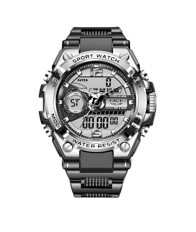 Men's Military Style Bulky Wrist Watch