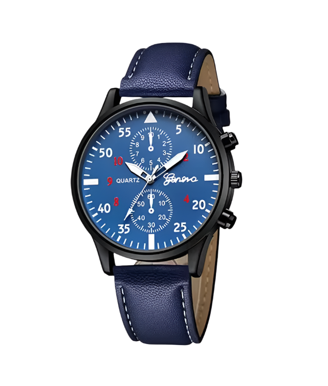 Men's Leather Wrist Watch