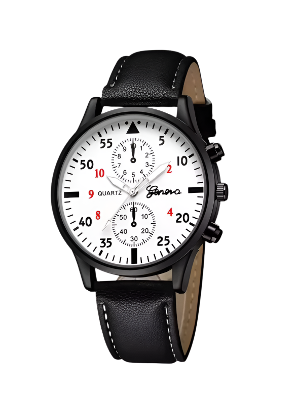Men's Leather Wrist Watch
