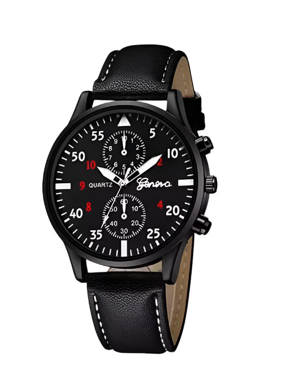 Men's Leather Wrist Watch