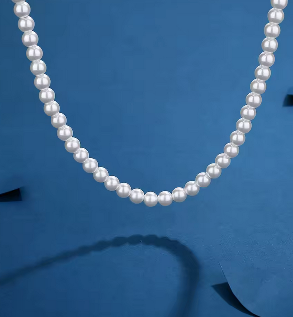 Men's Beaded Pearl Necklace