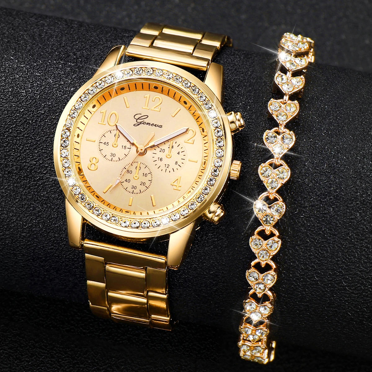 Women's Gold Metal Wrist Watch