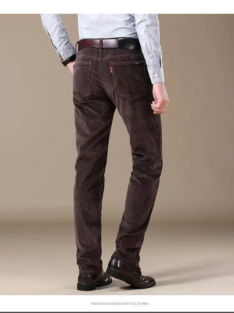 Men's Slim Fit Elastic Corduroy Pants