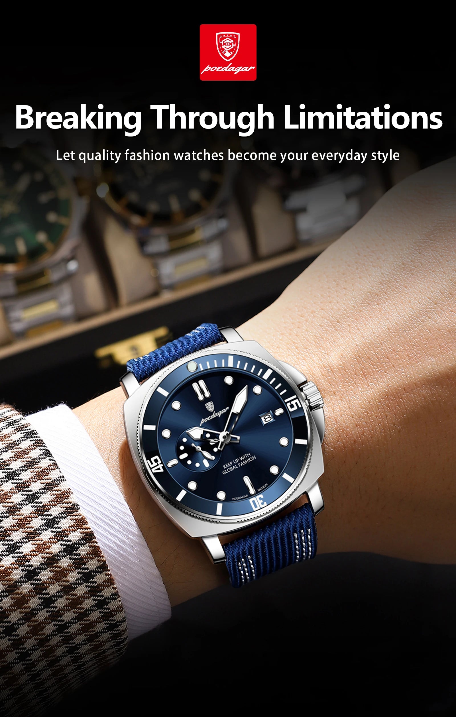 Men's Cloth Strap Wrist Watch