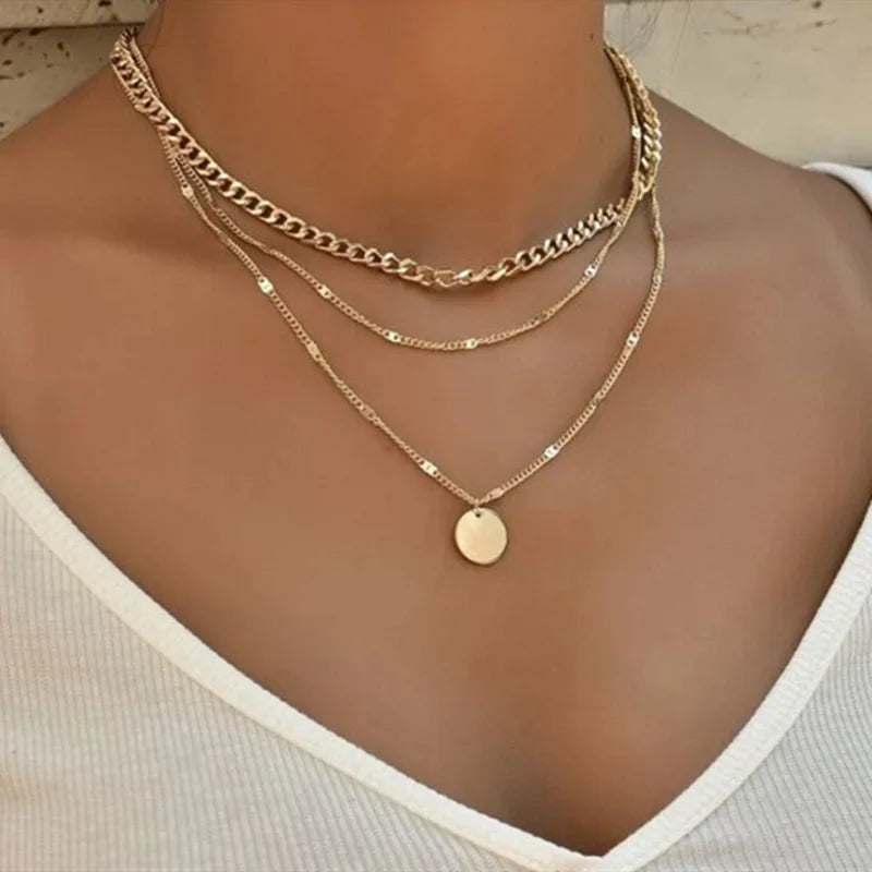 Women's Golden Bohemian Multilayer Necklace