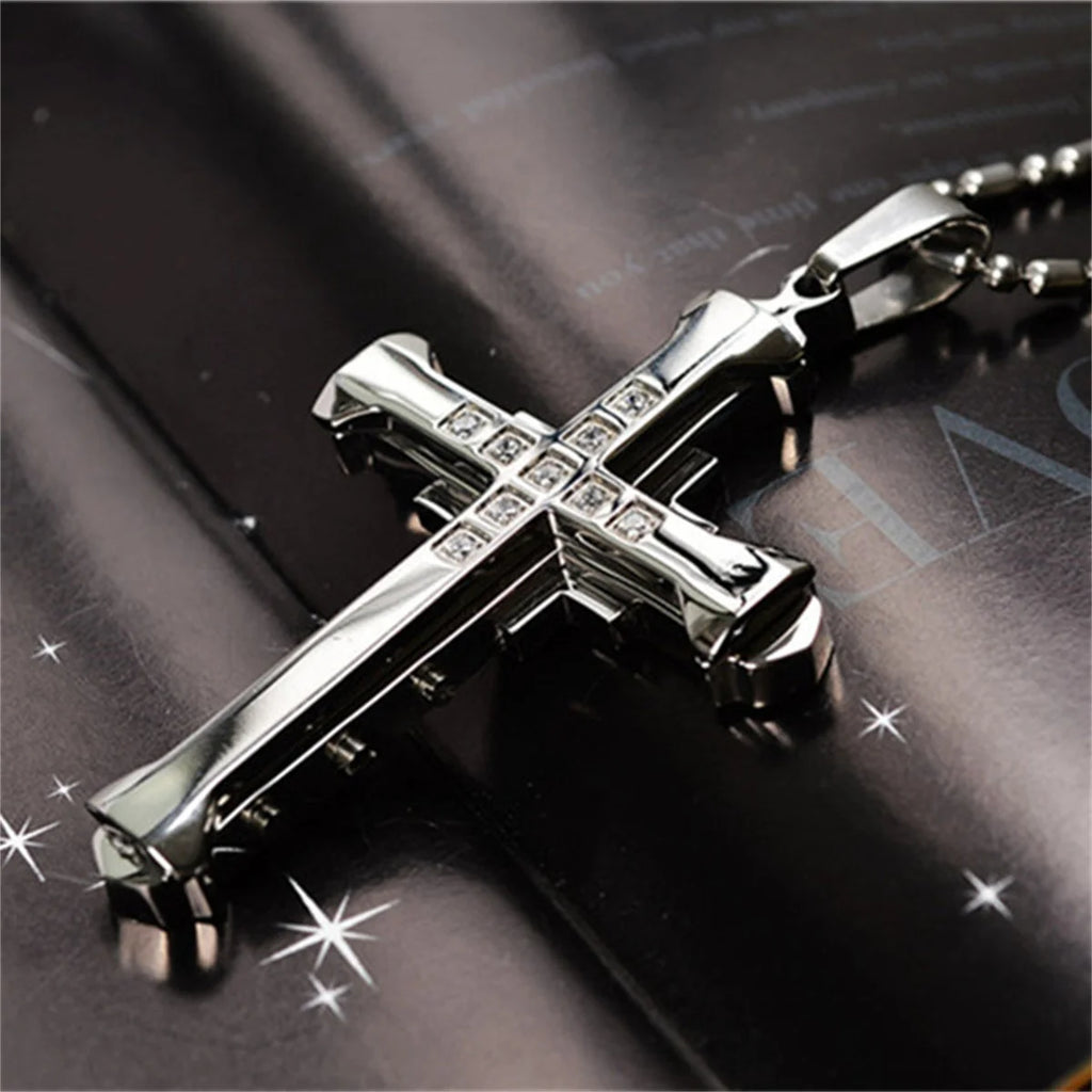 Men's All Black Christian Jesus Cross