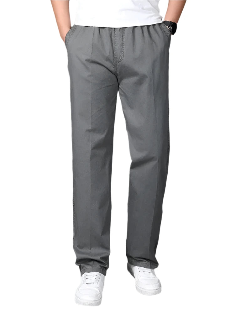 Men's Straight Loose Fit Khaki Pants