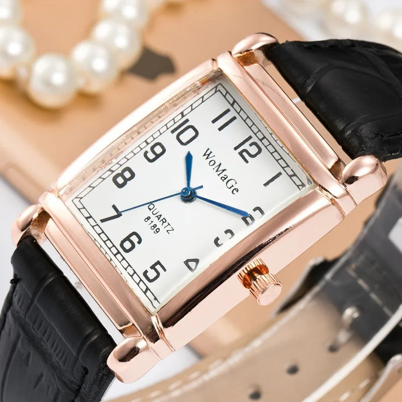 Women's Leather Strap Wrist Watch