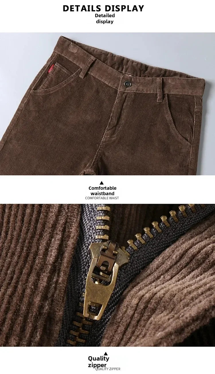 Men's Slim Fit Elastic Corduroy Pants