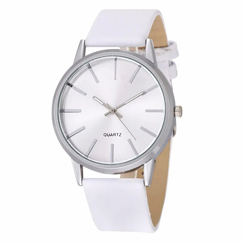Men's Minimalist Leather Strap Wrist Watch