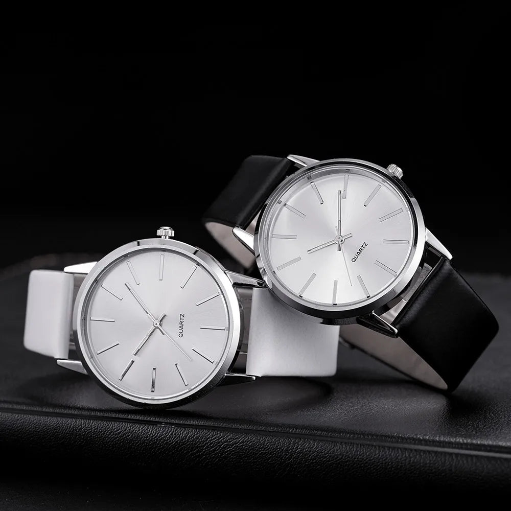 Men's Minimalist Leather Strap Wrist Watch
