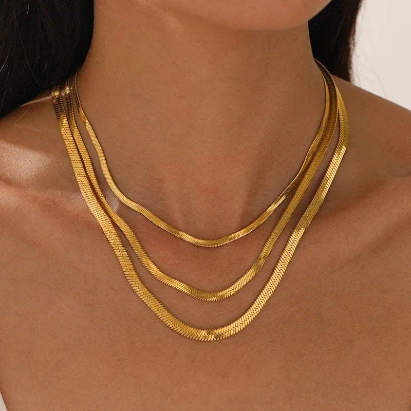 Women's Sterling Herringbone Necklace