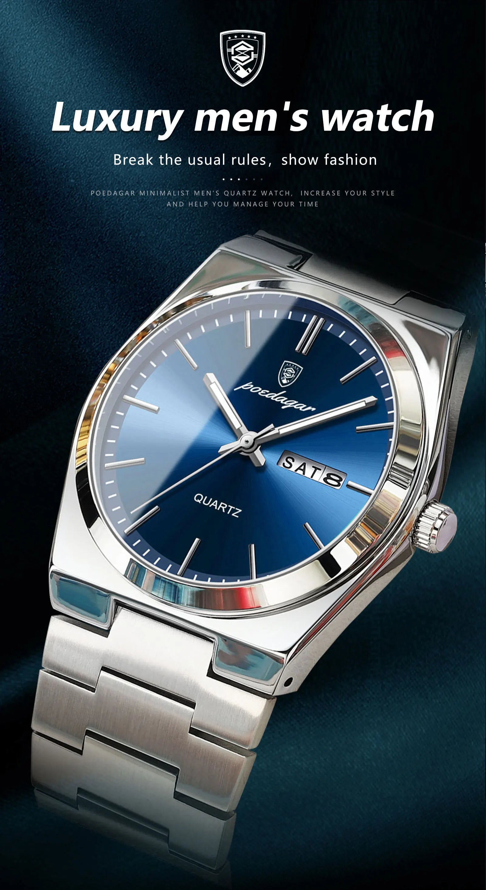 Men's Sleek Metal Watch